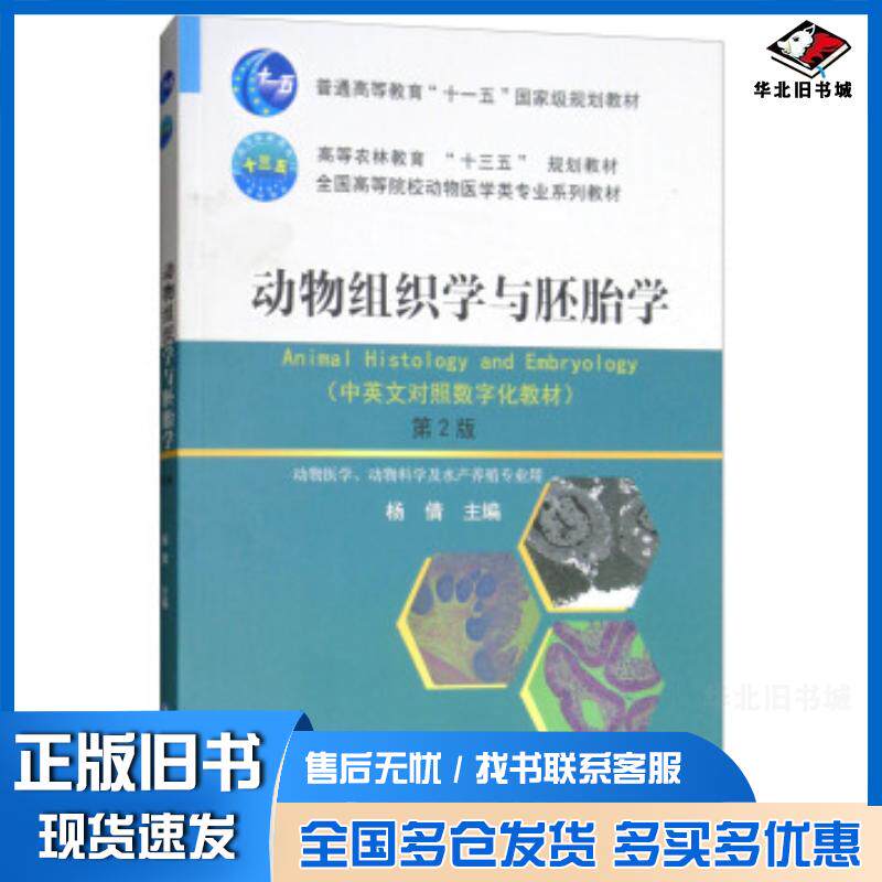 正版旧书动物组织学与胚胎学第二版杨倩中国农业大学出版社9787565519598