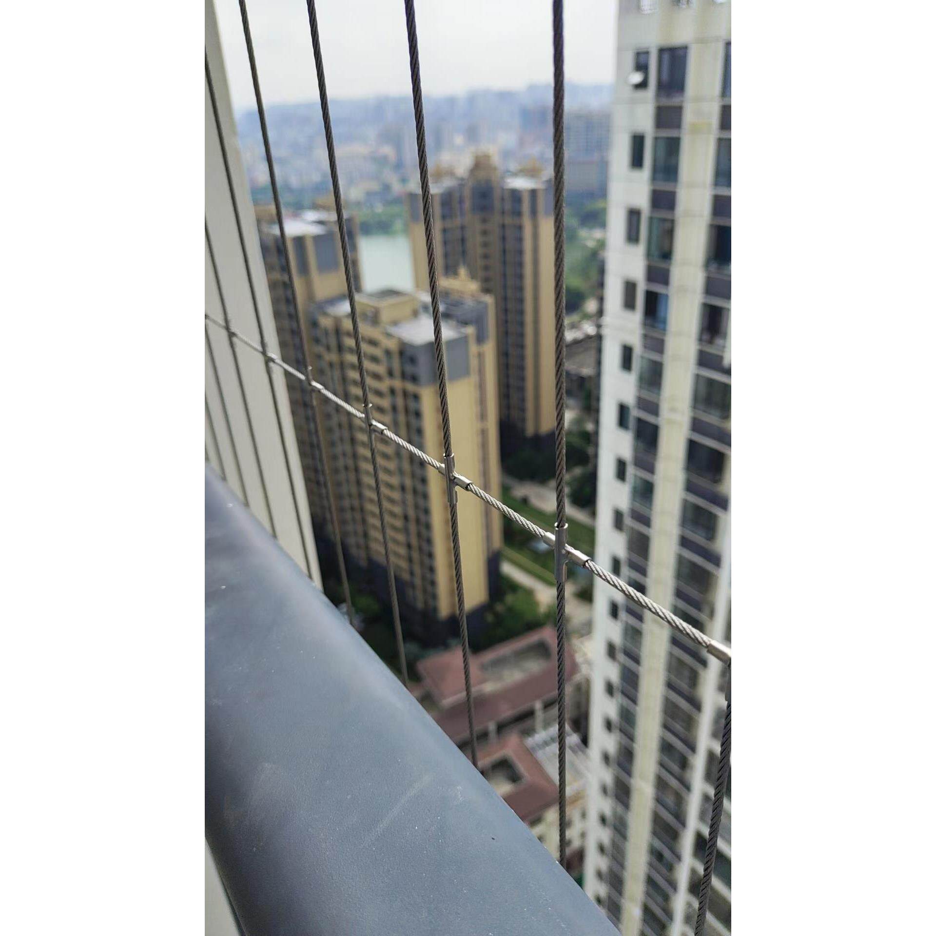 海南海口三亚316纳米隐形防盗网阳台防护网高层连廊安全防猫网*