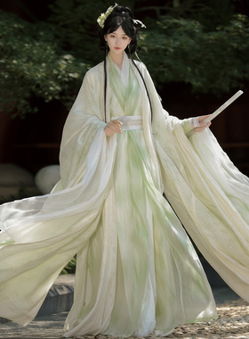 仙楚姬【清辞】【挽月】原创汉服魏晋风交领战国袍双层大袖衫日常