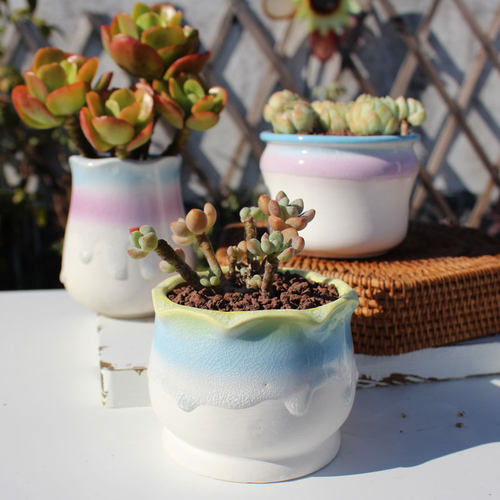 新款简约冰裂喜光花盆