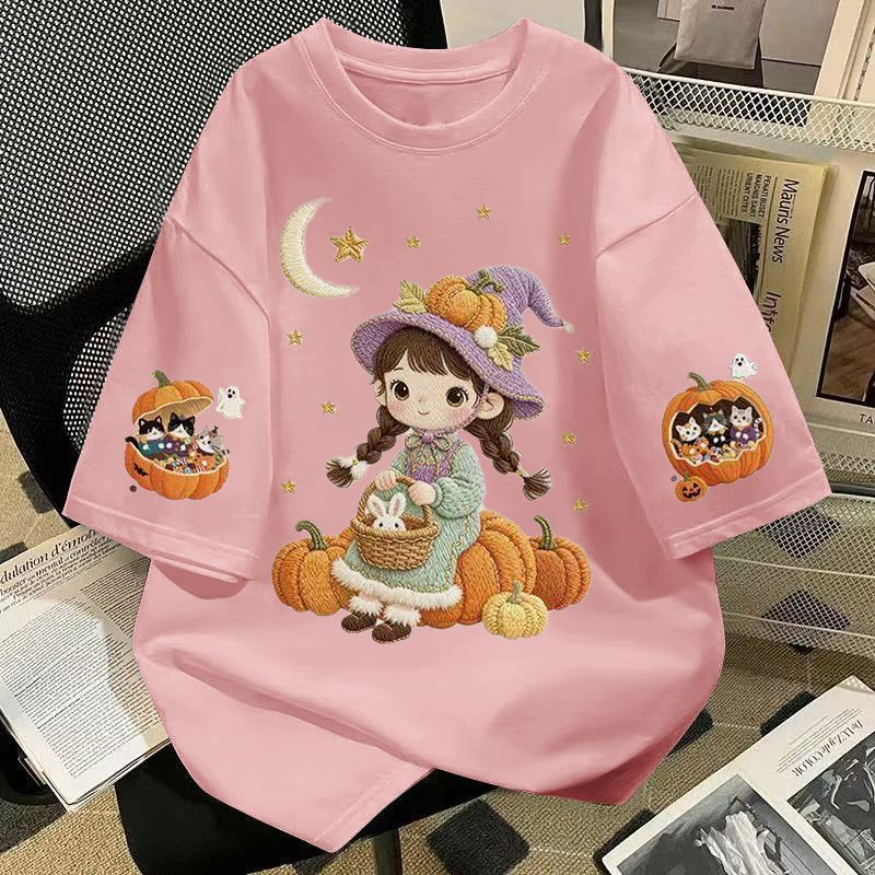纯棉女童短袖棉质t恤可爱
