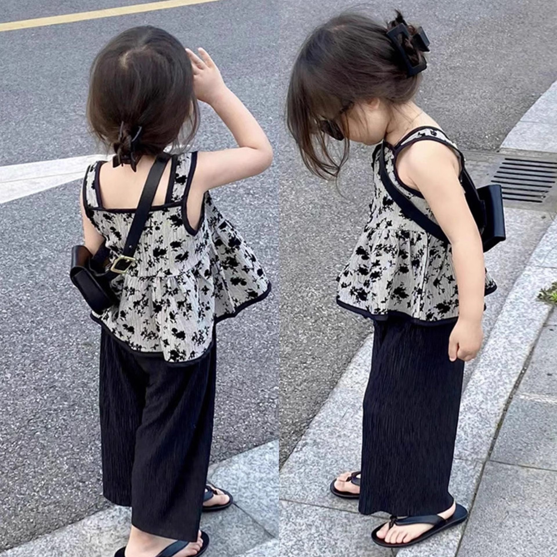 品牌专柜女童旗袍新中式两件套