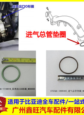 适配比亚迪 宋MAX 秦Pro 宋MAXDM 宋Pro进气总管垫圈增压器密封圈