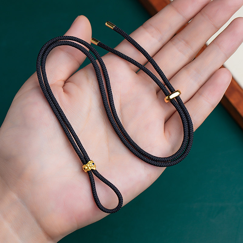 2026挂脖翡翠玉坠玉佛平安扣挂绳男女高档手工编织项链绳玉吊坠挂