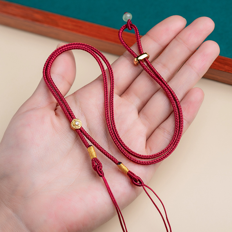 项链挂绳古法手工编织翡翠