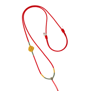 高档平安扣蜜蜡黄金挂绳手工编织细吊坠挂绳男女一叶暴富项链绳