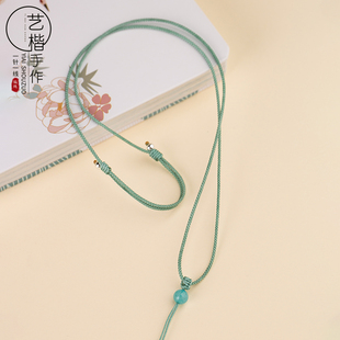可调节宝宝红绳项链绳玉佩的挂绳手工编织绳子黄金玉石吊坠挂绳细