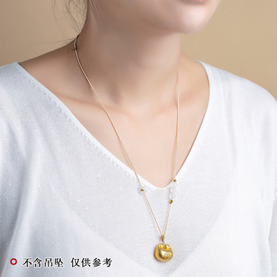 晴水色细项链绳女和田玉佛吊坠