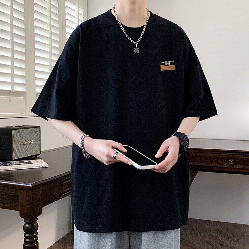 专柜短袖男夏季2025新款潮流宽松上衣服青少年凉感透气纯棉半袖T
