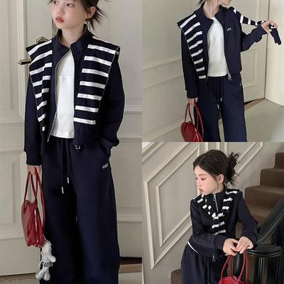 韩系女童秋装套装2025新款女孩运动服时尚洋气高级感儿童早秋穿搭