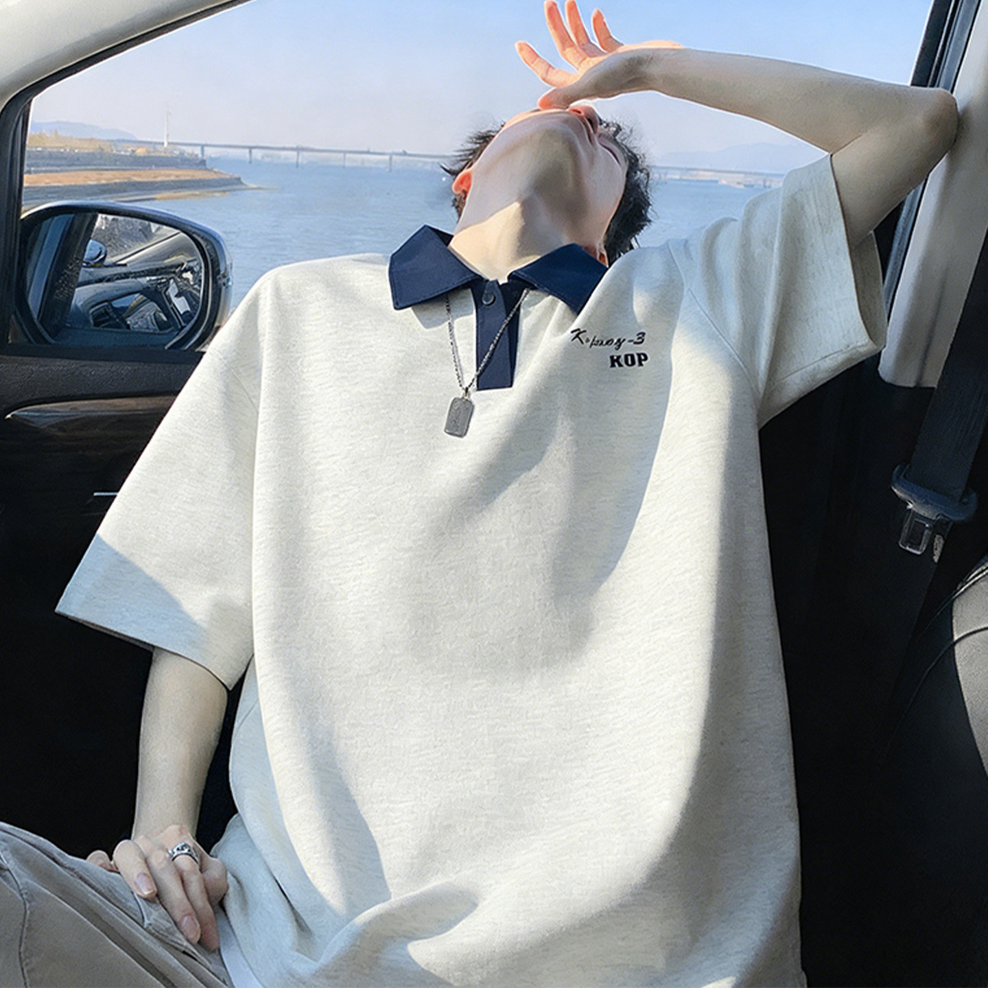 专柜翻领短袖POLO衫男夏季潮牌宽松凉感半袖衣服青少年透气新款T