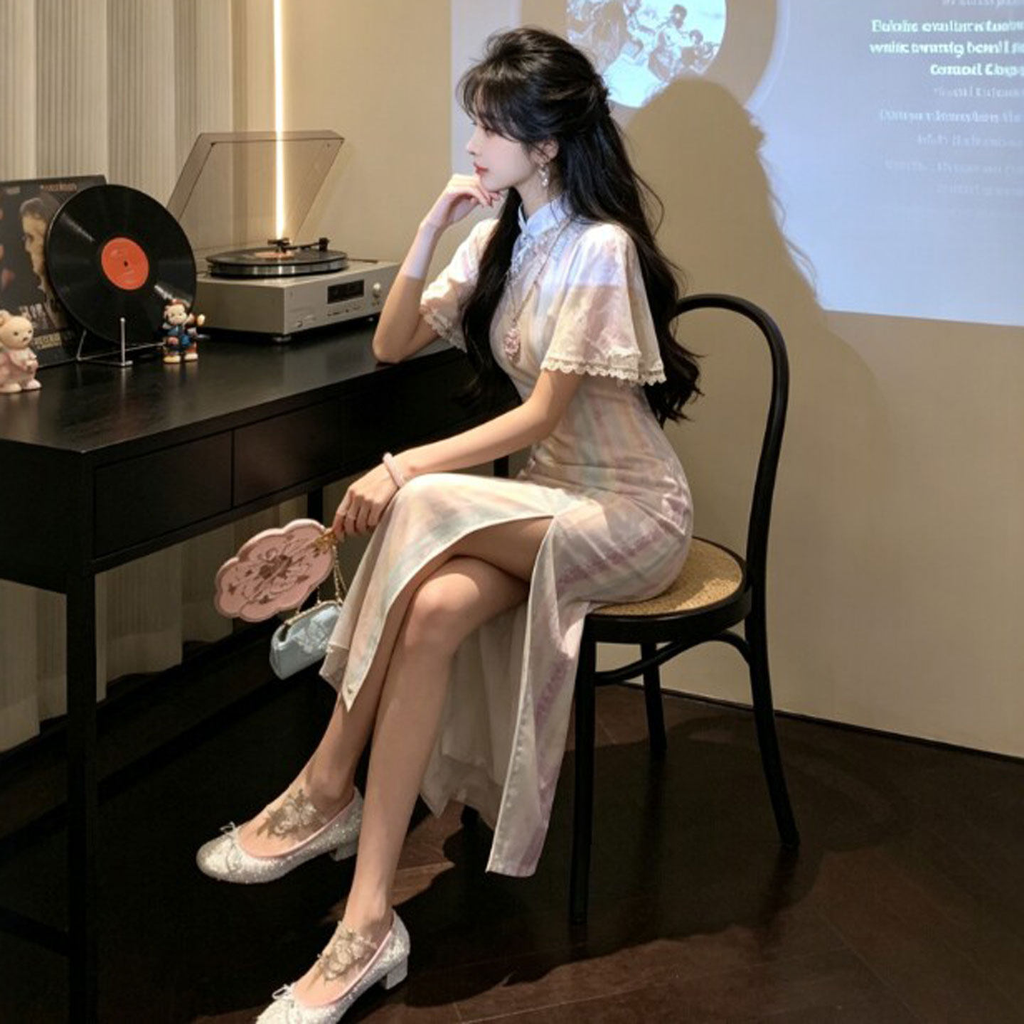 专柜御姐风独特超好看开叉修身包臀连衣裙新中式国风改良旗袍2026