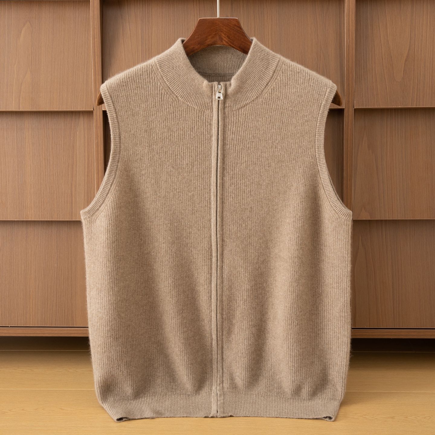 统悦羊绒马甲背心开衫外套男冬季