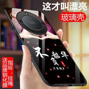 ANOO男女荣誉x4Ogt镜面 AN00硅胶软边硬壳ADT 适用于华为荣耀X40手机壳Honor X40GT玻璃保护套5G全包防摔RMO