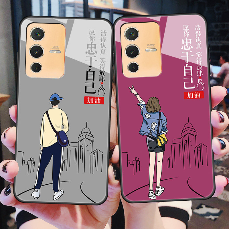 v2162a硅胶软边硬壳5g男女vlvo卡通s12por情侣vovo忠于自己s十二文字