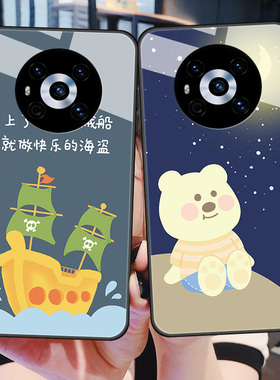 荣耀magic3手机壳华为magic3pro玻璃保护套honor全包防摔por卡通ELZ-AN00新款AN10硬壳migac硅胶软边AN20可爱