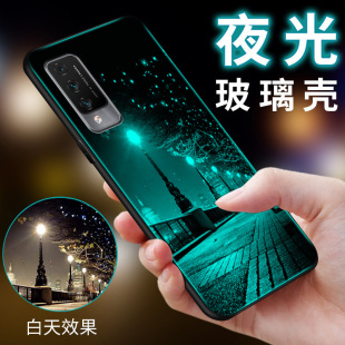 华为麦芒10手机壳麦芒10SE夜光玻璃5G全包防摔套TYH611M硅胶软边硬壳TYH612M男女情侣镜面卖忙十麦萌1O电信新