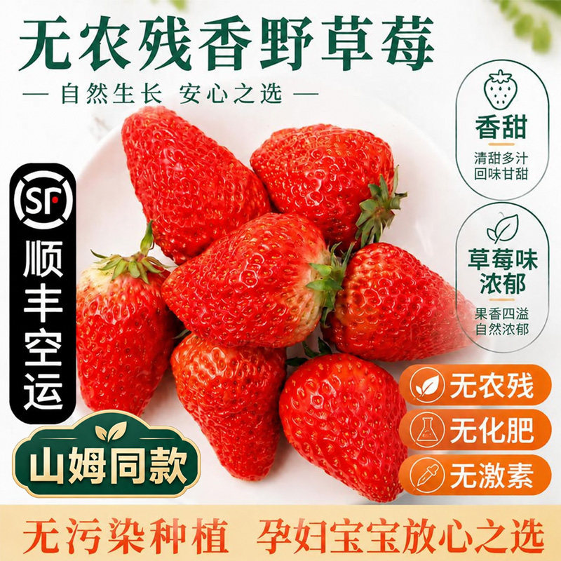 无农残草莓 4D垂直农场【顺丰空运】香野红颜草莓孕妇宝宝水果