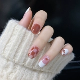 Наклейки для ногтей, демисезонные милые водостойкие накладные ногти для ногтей, популярно в интернете, долговременный эффект, готовый продукт