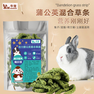 牛宠蒲公英混合牧草条乳酸菌益生菌兔子龙猫豚鼠磨牙兔粮提草草条