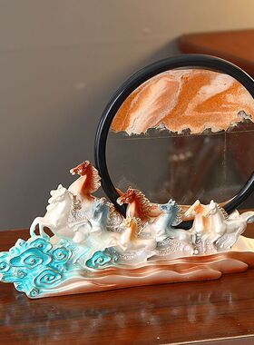 客厅骏马乔迁流沙家居新居轻奢