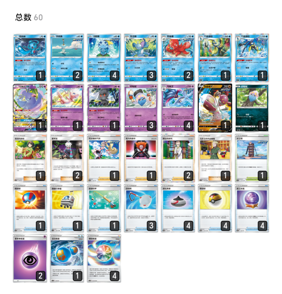 【鑫卡卡牌】连击鱿鱼卡组 60张到手游玩 宝可梦 简中 PTCG 正版