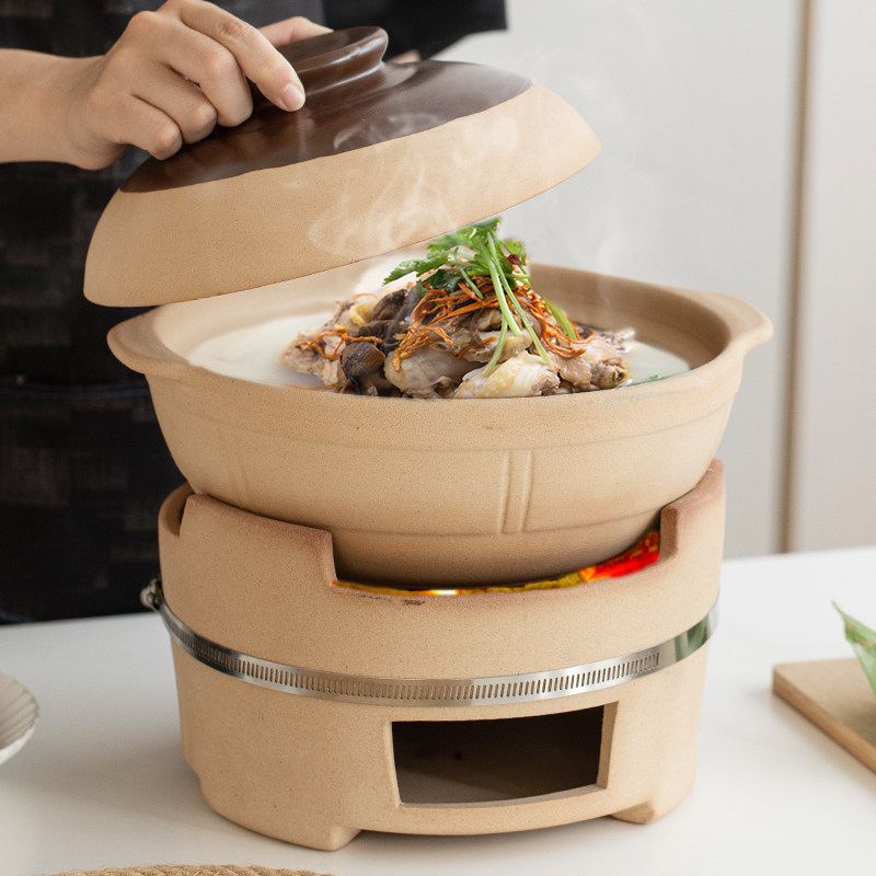陶瓷碳炉火锅炉老式家用煲汤砂锅商用泥炉围炉烤肉炉子港式打边炉