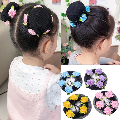 儿童潮流康乃馨花苞双丸子头发圈