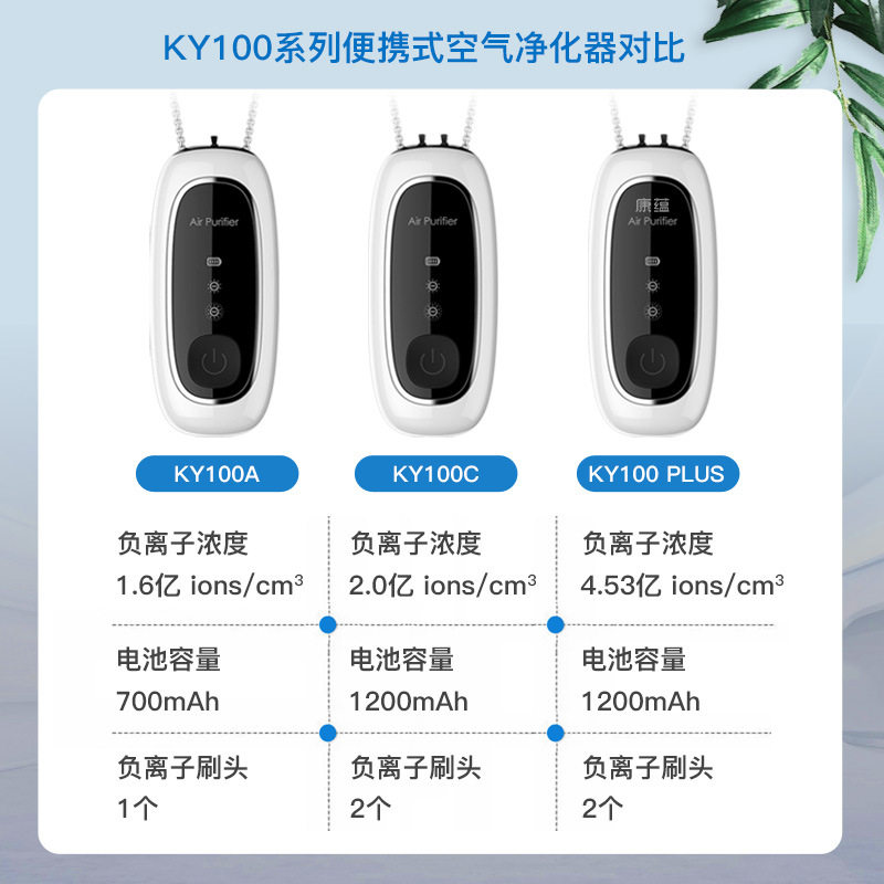 110v220v负离子发生器挂脖随身小型清新机便携式空气净化器吸烟
