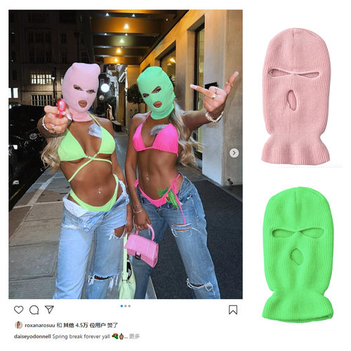 冬保暖冷帽三孔毛线拉法帽户外骑行针织帽劳保巴拉法克土匪反恐帽