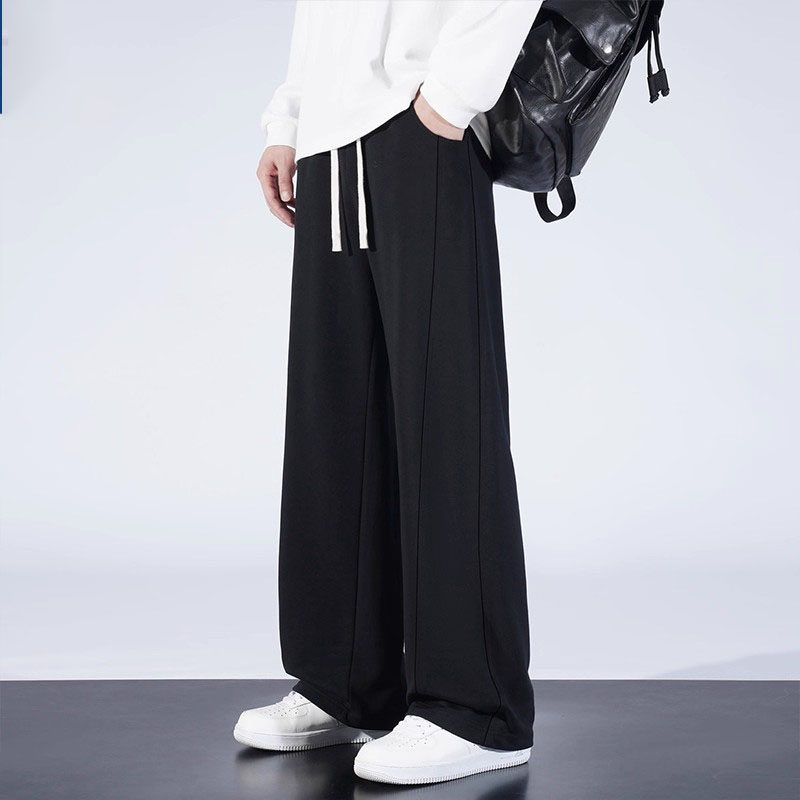 奥特莱斯裤子男秋冬季纯棉宽松美式直筒垂感阔腿卫裤男运动长裤子,男装,秀禾服,淘宝优惠券,粉丝福利购,淘宝优惠卷