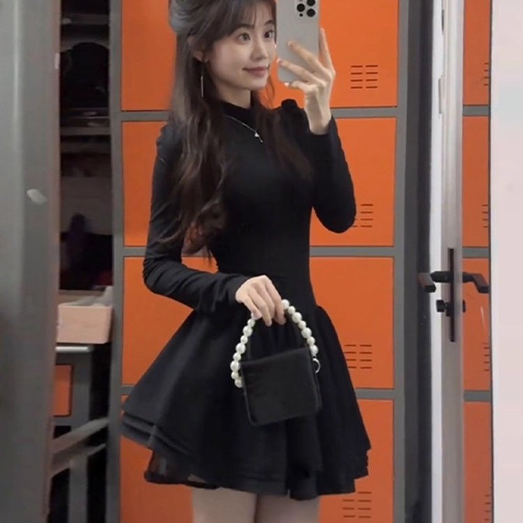 千金小黑裙公主连衣裙子