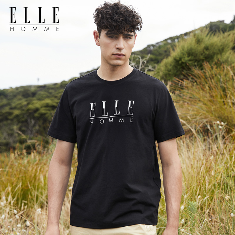 ELLEHOMME纯色圆领短袖