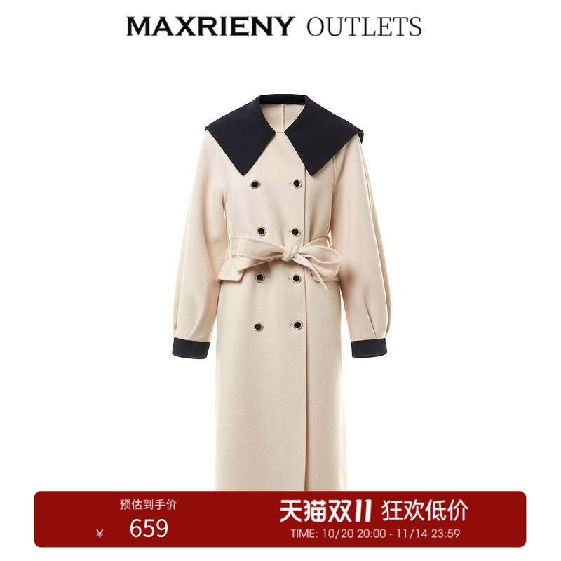 撞色设计,考究扣饰复古金属扣大衣