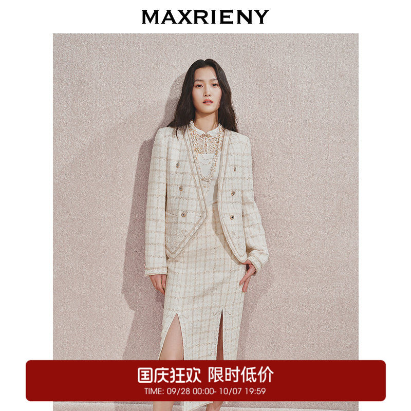 【奥莱】MAXRIENY复古宫廷风刺绣收腰外套拜年服图片