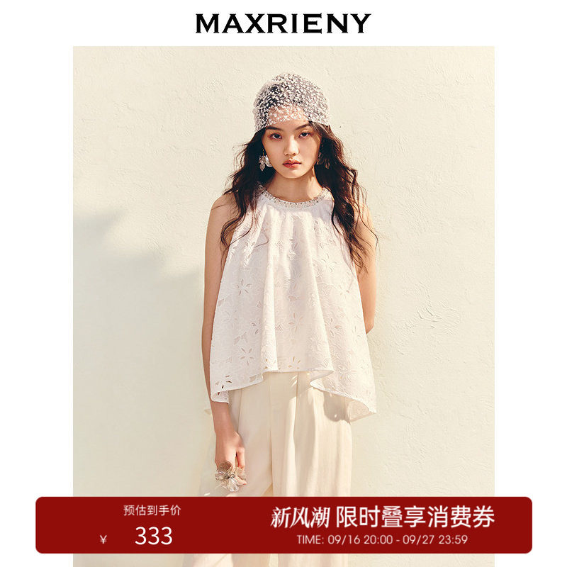 【奥莱】MAXRIENY波西米亚风无袖上衣海边度假女装款图片