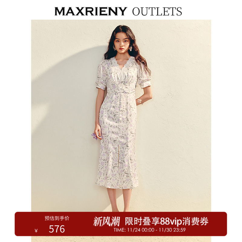 腰间精致装饰	领口花边拼接设计