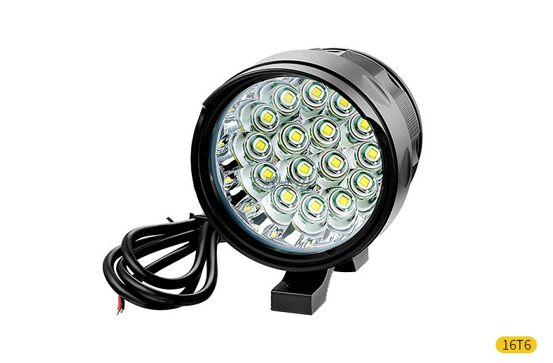 高亮LED电动车灯高电压强光爆闪T6车前灯电动车前灯射灯外置大灯