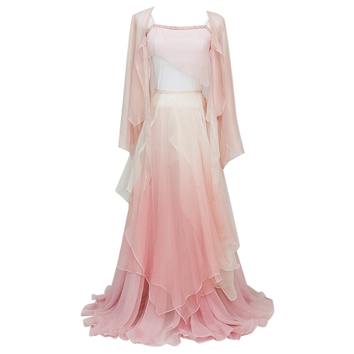 叶落清舞古典舞仙气鎏金纱衣飘逸大摆裙演出舞蹈中国民族舞练功服