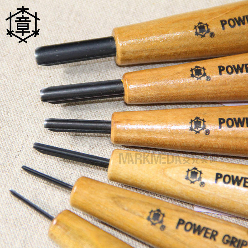 mikisyo日本三木章木刻刀木板雕刻刀木版画刀7本组套装单支手工刀