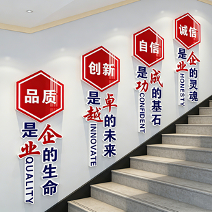 企业文化励志电商装饰画走廊楼梯会议室团队精神PVC立体背景墙贴
