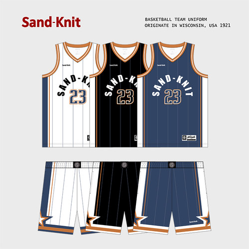 sandknit儿童美式篮球服套装定制