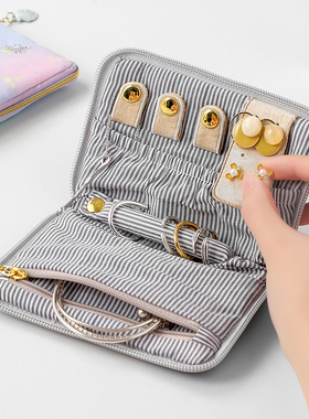 旅行便携折叠首饰包收纳包袋子日式戒指耳钉项链收纳盒迷你小随身