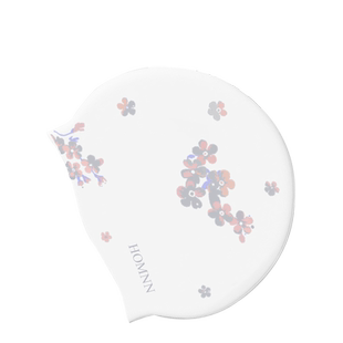 白色印花硅胶泳帽女成人防水护耳长发加大码时尚游泳帽白色泳镜