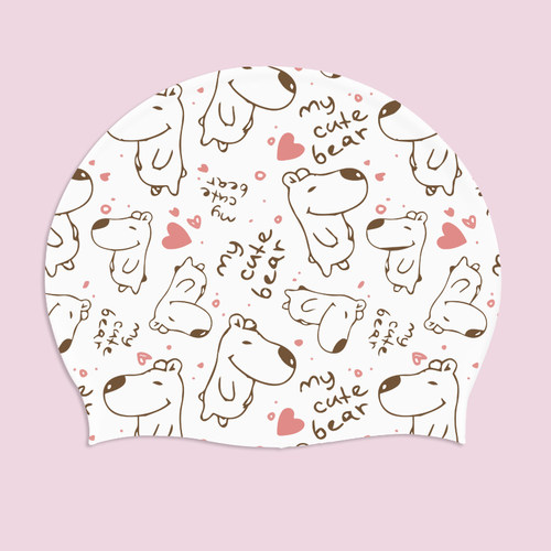 安全硅胶泳帽舒适防水适合中长发