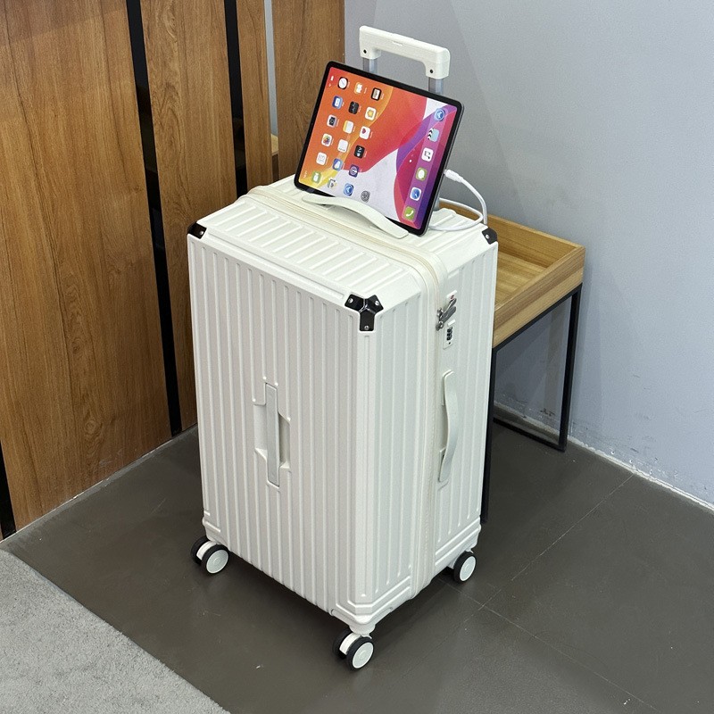 新款五轮高颜值PC硬壳行李箱多功能拉杆箱大容量万向轮密码旅hb91