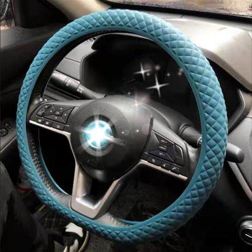 超薄硅胶把套弹力时尚柔软方向盘套防滑D型平底通用夏季耐晒水洗