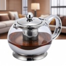 耐热玻璃泡茶壶不锈钢过滤冲茶器家用花茶壶饭店用茶壶功夫红茶具