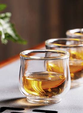 雅风耐高温双层防烫玻璃泡茶杯