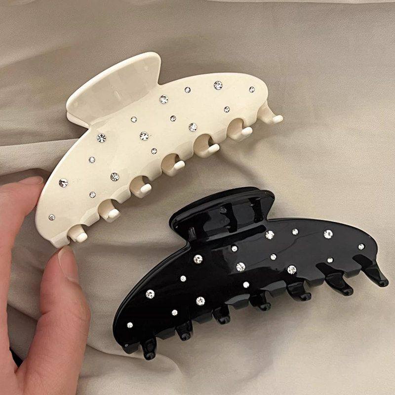 满天星圣诞节超闪水钻盘发抓夹女感发夹2025新款高端夹子头饰夹